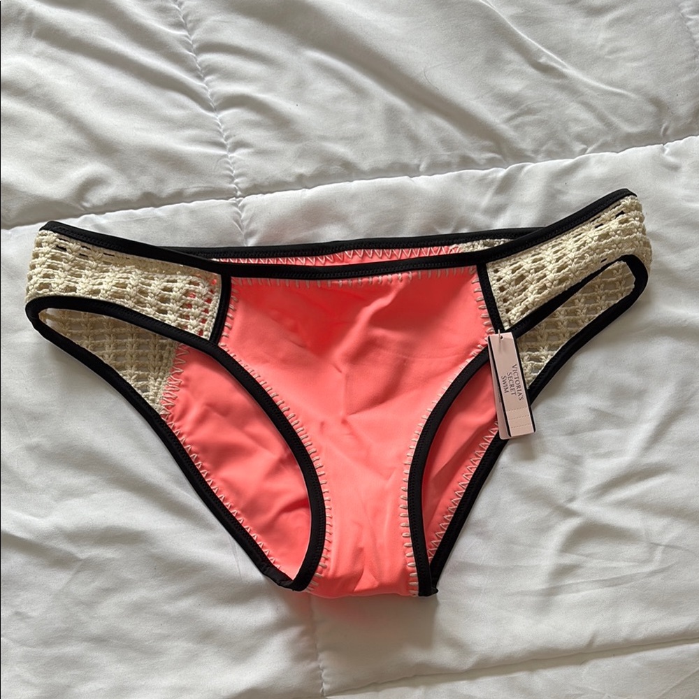Bikini Bottoms Coral and Cream